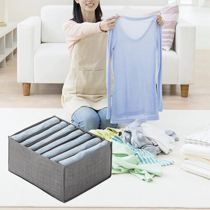 6-Grid Foldable Wardrobe Organizer | Washable Clothes Storage Box 6 Reviews