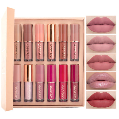 12 Colors Handaiyan Matte Liquid Lipstick Set